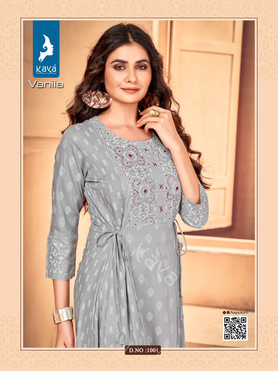 Kaya Vanila New Fancy Wear Rayon Printed Designer Kurti Collection